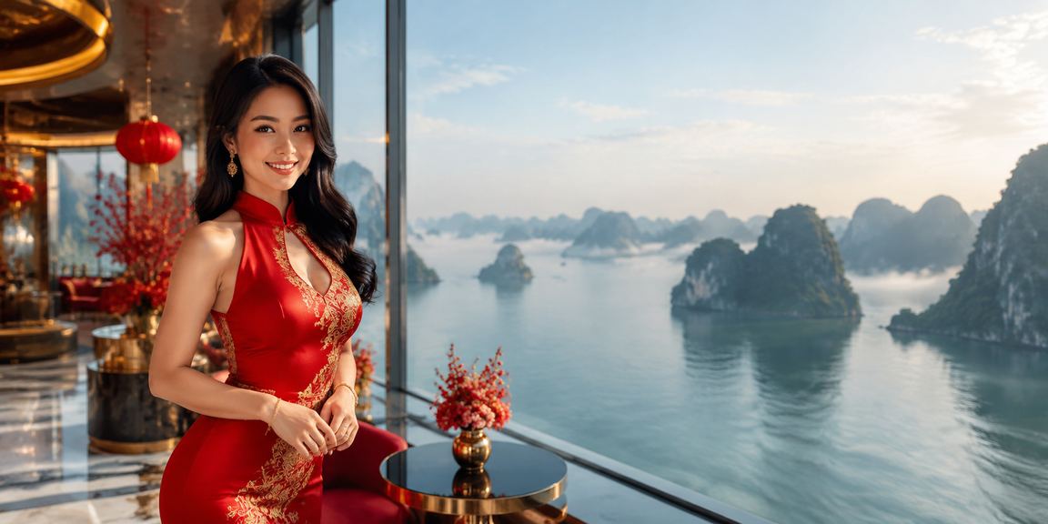 Khách du lịch trên vịnh Hạ Long thư giãn với điện thoại và bảng kèo thể thao buổi tối